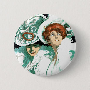 Badge Rond 5 Cm Art Nouveau vintage, Italie Mode et Femme