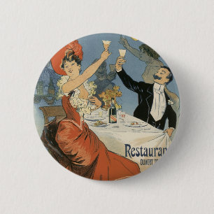 Badge Rond 5 Cm Art Nouveau vintage, Restaurant Taverne Olympia