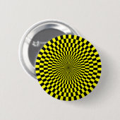 Badge Rond 5 Cm Art op - jaune et noir (Devant & derrière)
