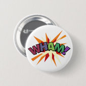 Badge Rond 5 Cm Art Pop Bande Dessinée WHAM! (Devant & derrière)