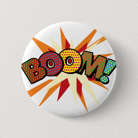 Badge Rond 5 Cm Art Pop de Bande Dessinée BOOM! (Devant)