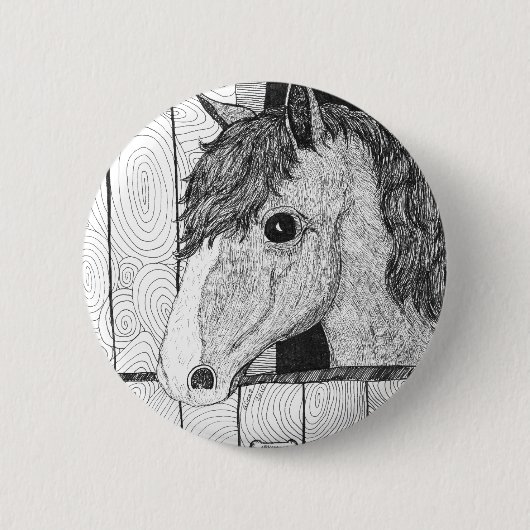Badge Rond 5 Cm Art solo de cheval (Devant)