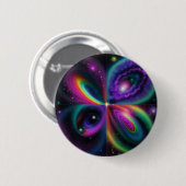 Badge Rond 5 Cm Art spatial Abstrait (Devant & derrière)