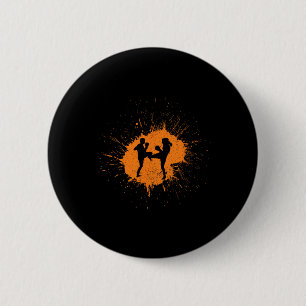 Badge Rond 5 Cm Art Sport de kickboxing