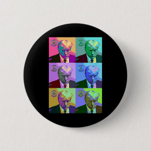 Badge Rond 5 Cm Art Trump Mugshot