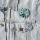 Badge Rond 5 Cm Artefacts indiens, utton (En situation)