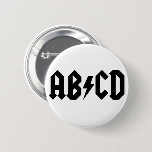 Badge Rond 5 Cm Article d'ABCD (Devant & derrière)