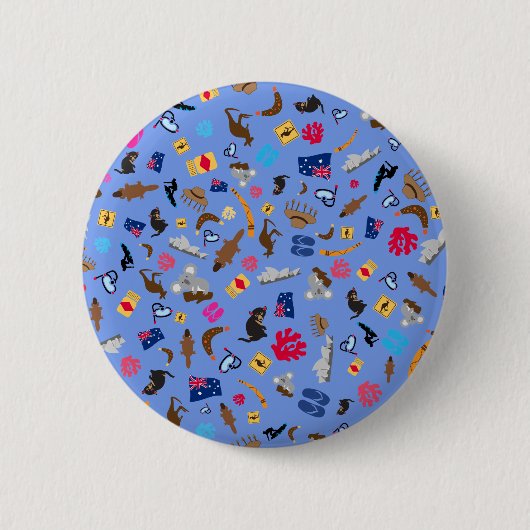 Badge Rond 5 Cm Articles australiens, pour ce qu'est Austalia (Devant)