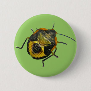 Badge Rond 5 Cm Articles coordonnés de puanteur de nymphe verte