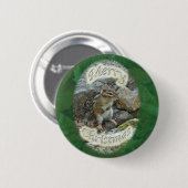 Badge Rond 5 Cm Articles de Noël Chipmunk (Devant & derrière)