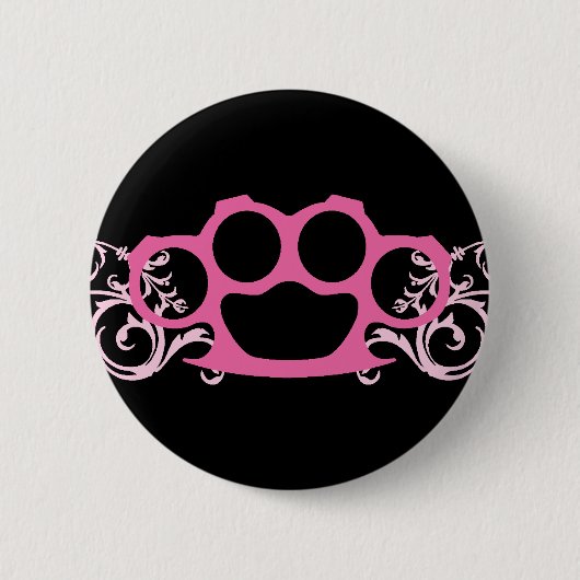 Badge Rond 5 Cm Articulations en laiton roses (Devant)