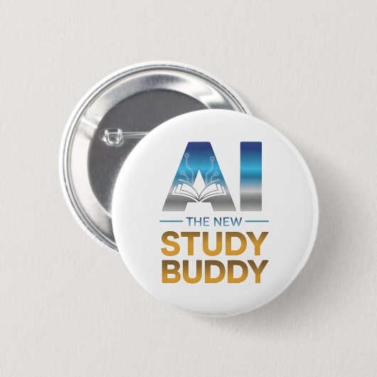 Badge Rond 5 Cm Artificial Intelligence Study Buddy Design (Devant & derrière)