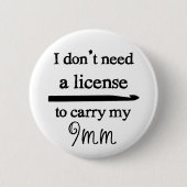 Badge Rond 5 Cm Artisanat de licence Crochet Hook (Devant)