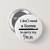 Badge Rond 5 Cm Artisanat de licence Crochet Hook (Devant & derrière)