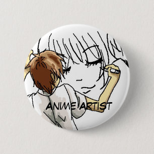 Badge Rond 5 Cm Artiste d'Anime