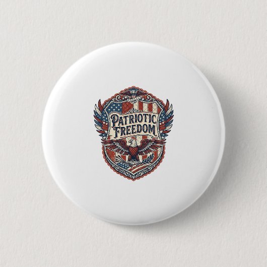 Badge Rond 5 Cm Artiste de patchwork patriotique (Devant)