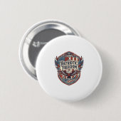 Badge Rond 5 Cm Artiste de patchwork patriotique (Devant & derrière)