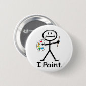 Badge Rond 5 Cm Artiste : peinture (Devant & derrière)