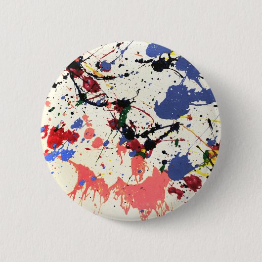 Badge Rond 5 Cm Artistes Paint Splatter Arrière - plan (Devant)
