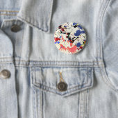 Badge Rond 5 Cm Artistes Paint Splatter Arrière - plan (En situation)