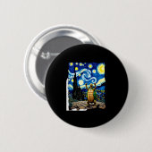 Badge Rond 5 Cm Artistic Turtle Shirt Starry Night Turtle (1) (Devant & derrière)