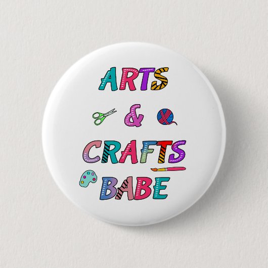 Badge Rond 5 Cm Arts et artisanat Babe (Devant)
