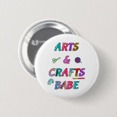 Badge Rond 5 Cm Arts et artisanat Babe (Devant & derrière)