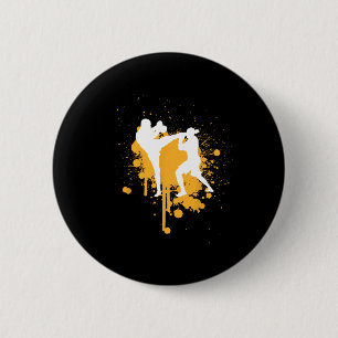 Badge Rond 5 Cm Arts martiaux de kickboxing Boxe Mma combat Sparri