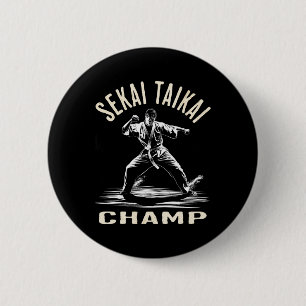 Badge Rond 5 Cm Arts martiaux Karate Fan - Design artistique dynam