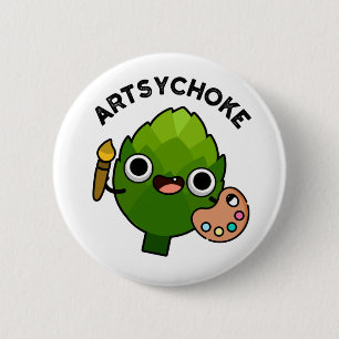 Badge Rond 5 Cm Artsychoke Funny Veggie Artichoke