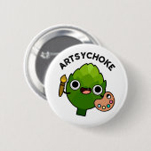 Badge Rond 5 Cm Artsychoke Funny Veggie Artichoke (Devant & derrière)
