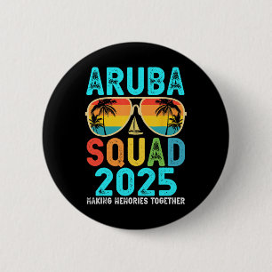 Badge Rond 5 Cm Aruba Squad 2025 Vacation Friends Family Correspon