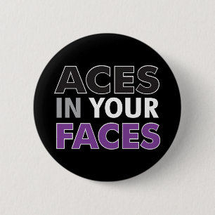 Badge Rond 5 Cm As dans votre obscurité de bouton de visages