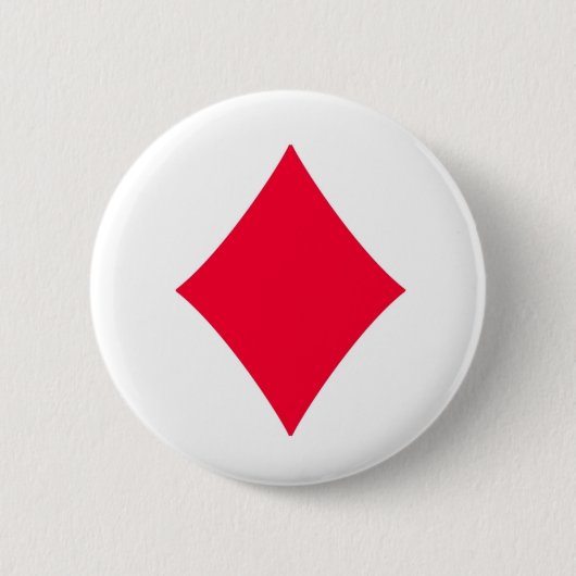 Badge Rond 5 Cm As de bouton de diamants (Devant)