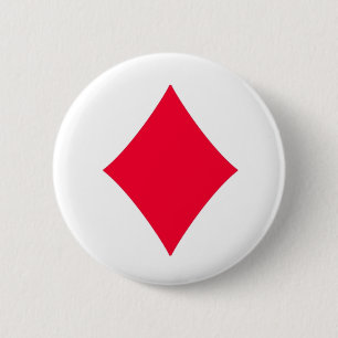 Badge Rond 5 Cm As de bouton de diamants