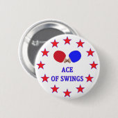 Badge Rond 5 Cm As de ping-pong des oscillations (Devant & derrière)