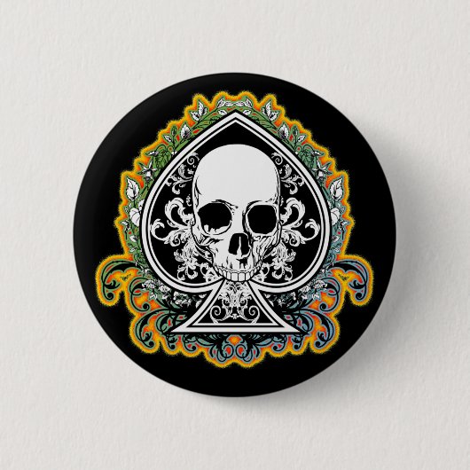 BADGE ROND 5 CM AS DE PIQUE DE CRÂNE (Devant)