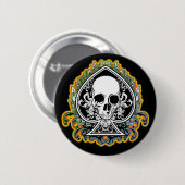 BADGE ROND 5 CM AS DE PIQUE DE CRÂNE (Devant & derrière)