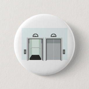 Badge Rond 5 Cm Ascenseur