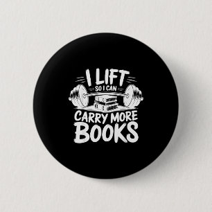 Badge Rond 5 Cm Ascenseur peut transporter plus de livres amateur