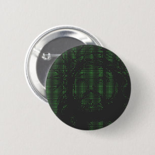 Badge Rond 5 Cm ASCII Art Jésus Couronne d'Épines Jean 19:30