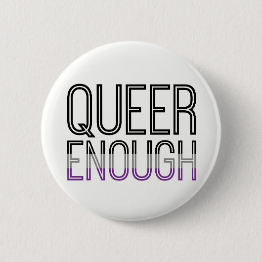 Badge Rond 5 Cm asexuel de fierté assez de bouton (Devant)