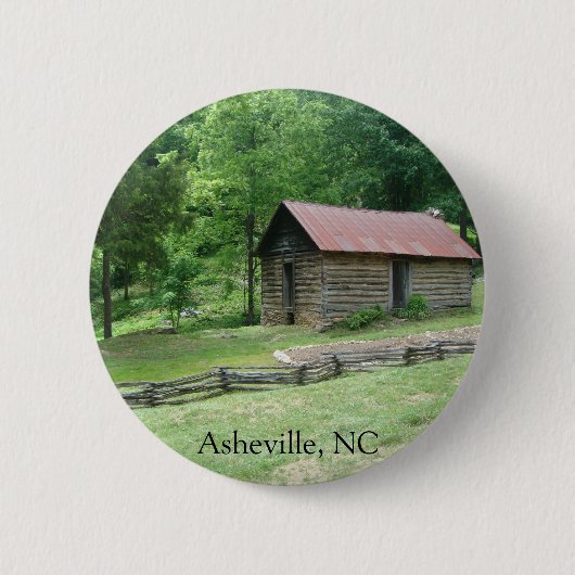 Badge Rond 5 Cm Asheville, la Caroline du Nord (Devant)
