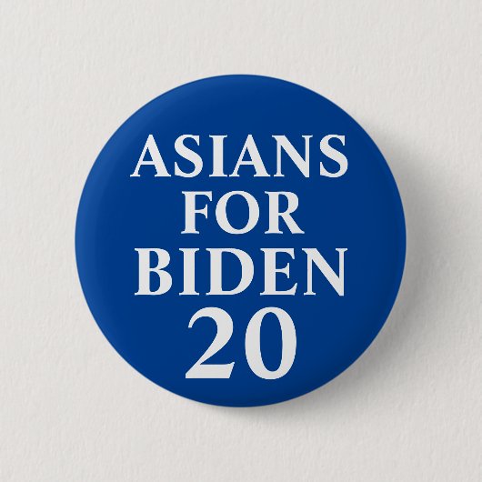 Badge Rond 5 Cm Asians Pour Biden Button (Devant)