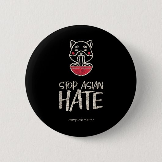 Badge Rond 5 Cm Asiatique Live Anti-Racisme Aapi Sensibilisation A (Devant)