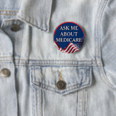 Badge Rond 5 Cm Ask Me About Medicare (En situation)