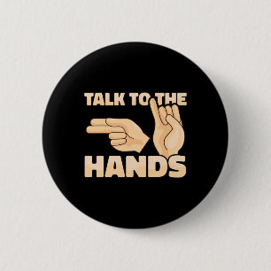 Badge Rond 5 Cm ASL Parler à la main American Sign Language 2