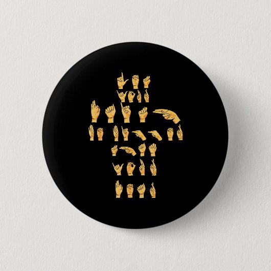 Badge Rond 5 Cm Asl Quote - Let Your Faith Be Bigger Than Your Asl (Devant)