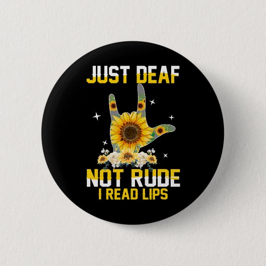 Badge Rond 5 Cm ASL Sign (Devant)