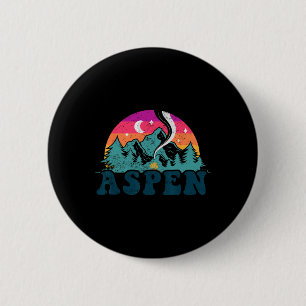 Badge Rond 5 Cm Aspen Colorado Co Mountain Ski Vintage 80s Aspe